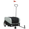 Vidaxl fietstrailer 45 kg ijzer zwart en grijs