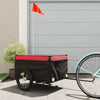Vidaxl fietstrailer 45 kg ijzer zwart en rood
