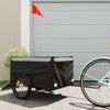 Vidaxl fietstrailer 45 kg ijzer zwart en grijs