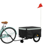 Vidaxl fietstrailer 45 kg ijzer zwart en grijs - afbeelding 3