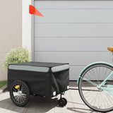 Vidaxl fietstrailer 45 kg ijzer zwart en grijs - afbeelding 1
