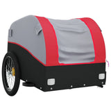 Vidaxl fietstrailer 30 kg ijzer zwart en rood - afbeelding 3