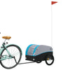 Vidaxl fietstrailer 30 kg ijzer zwart en blauw