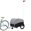 Vidaxl fietstrailer 45 kg ijzer zwart en grijs