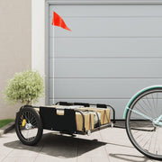 Vidaxl fietstrailer oxford stof en ijzer zwart - afbeelding 1