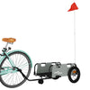 Vidaxl fietstrailer oxford stof en ijzer grijs