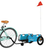 Vidaxl fietstrailer oxford stof en ijzer blauw