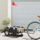Vidaxl fietstrailer oxford stof en ijzer zwart
