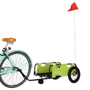 Vidaxl fietstrailer oxford stof en ijzer groen - afbeelding 2