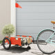 Vidaxl fietstrailer oxford stof en ijzer oranje