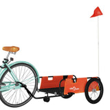 Vidaxl fietstrailer oxford stof en ijzer oranje en zwart - afbeelding 3