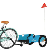 Vidaxl fietstrailer oxford stof en ijzer blauw en zwart - afbeelding 3