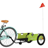 Vidaxl fietstrailer oxford stof en ijzer groen en zwart - afbeelding 3