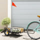 Vidaxl fietstrailer 122x53x31 cm ijzer zwart