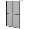 VidaXL Inloopdouchewand met schap 118x190 cm ESG-glas aluminium zwart