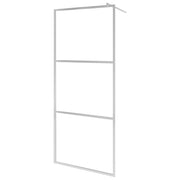 VidaXL Inloopdouchewand met schap 115x195 cm ESG-glas aluminium chroom - afbeelding 3