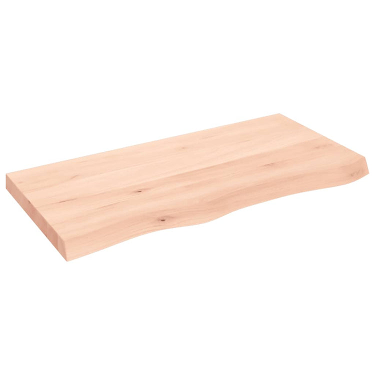 Vidaxl wastafelblad 100x50x(2-6) cm onbehandeld massief hout