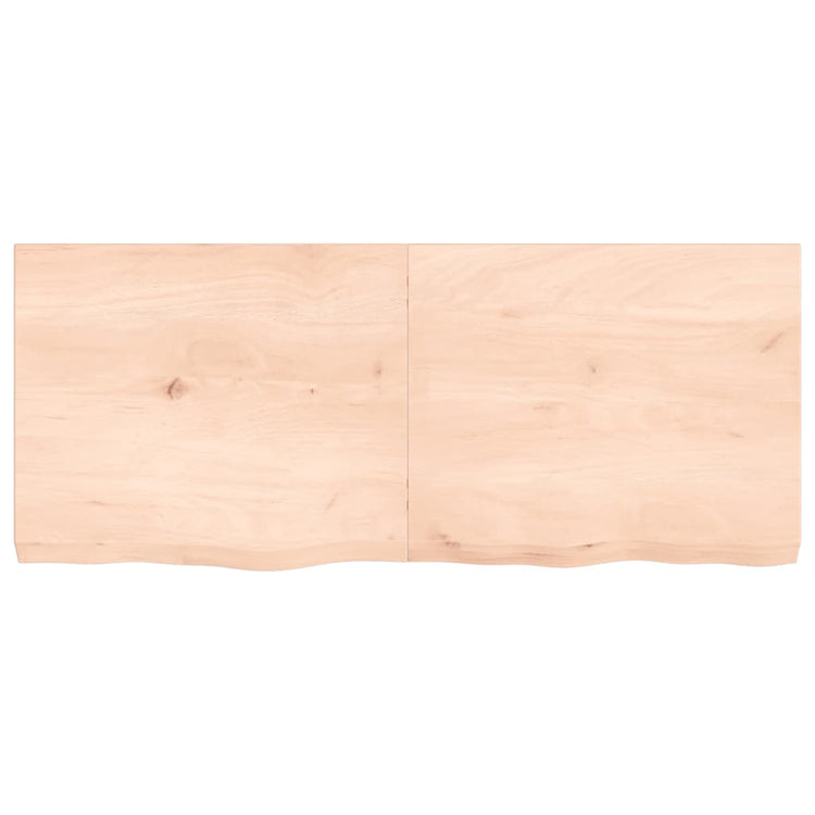 Vidaxl wastafelblad 120x50x(2-6) cm onbehandeld massief hout