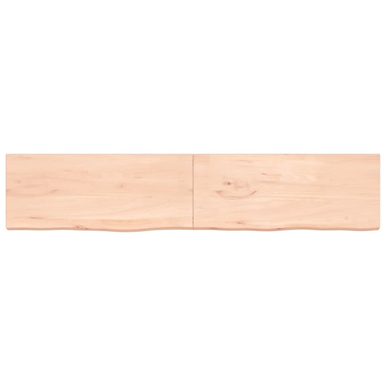 VidaXL Wastafelblad 200x40x(2-4) cm onbehandeld massief hout
