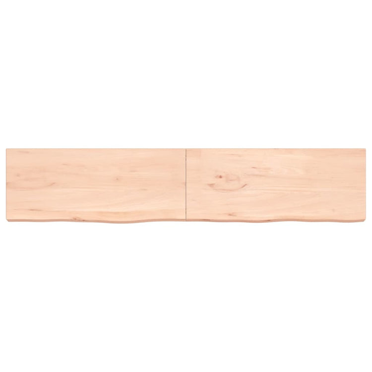 VidaXL Wastafelblad 200x40x(2-6) cm onbehandeld massief hout