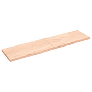 VidaXL Wastafelblad 200x50x(2-4) cm onbehandeld massief hout - afbeelding 2