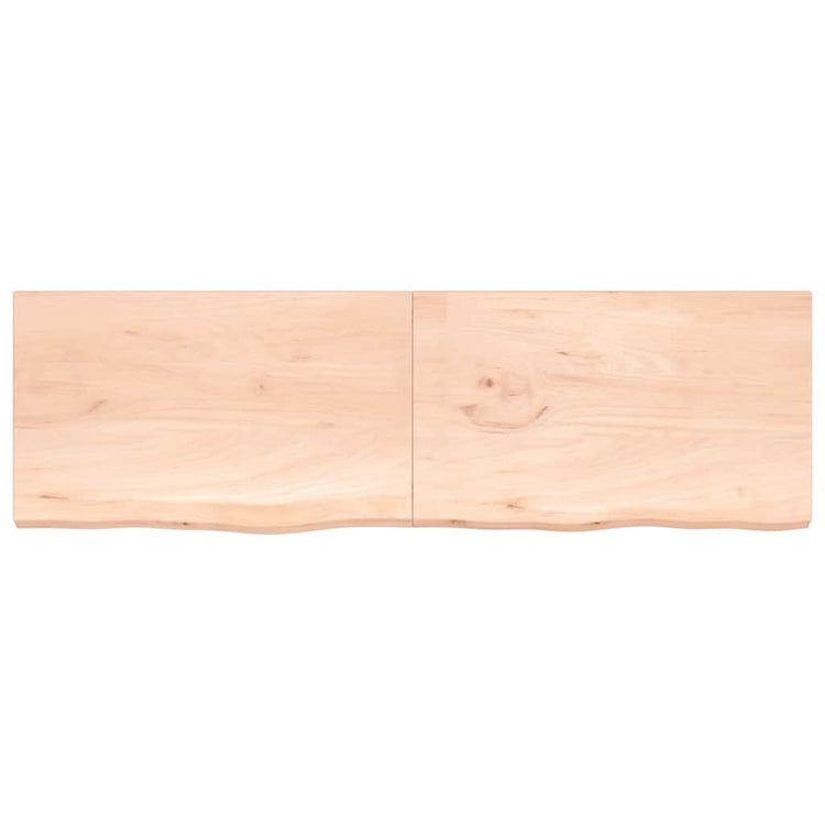 Vidaxl wastafelblad 200x60x(2-4) cm onbehandeld massief hout