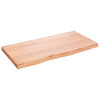 Vidaxl wastafelblad 80x40x(2-4) cm behandeld massief hout lichtbruin