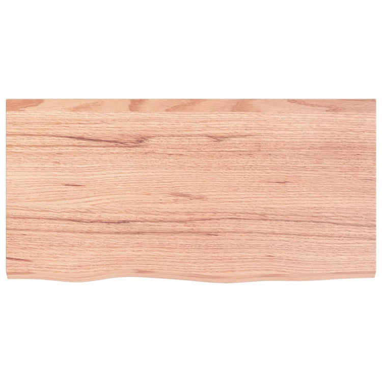 Vidaxl wastafelblad 80x40x(2-4) cm behandeld massief hout lichtbruin