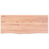 Vidaxl wastafelblad 100x40x2 behandeld massief hout lichtbruin