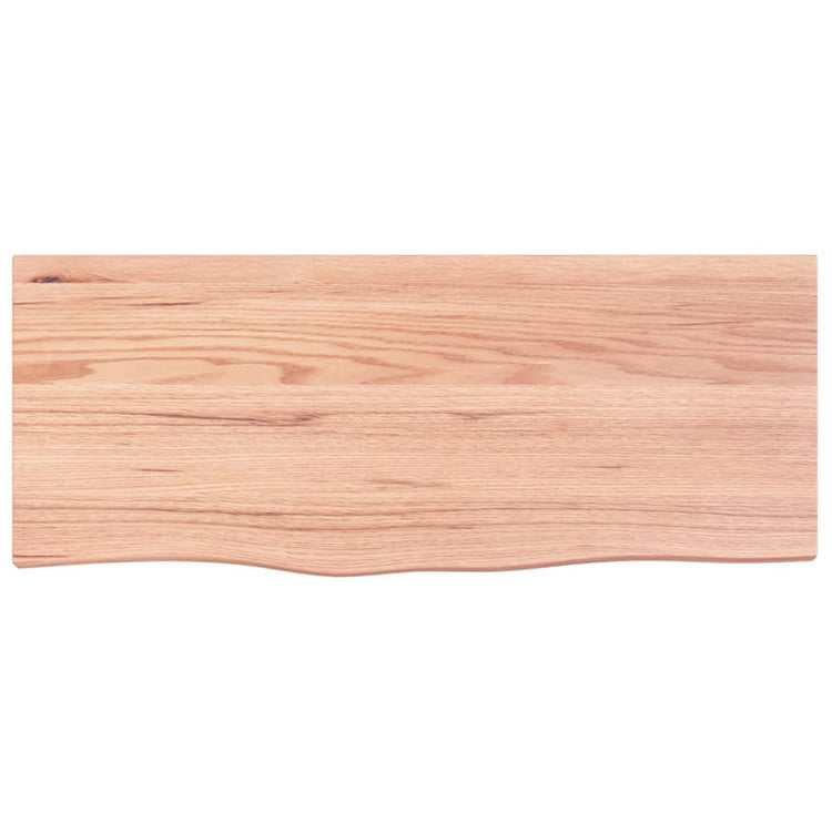 Vidaxl wastafelblad 100x40x(2-4) cm behandeld massief hout lichtbruin