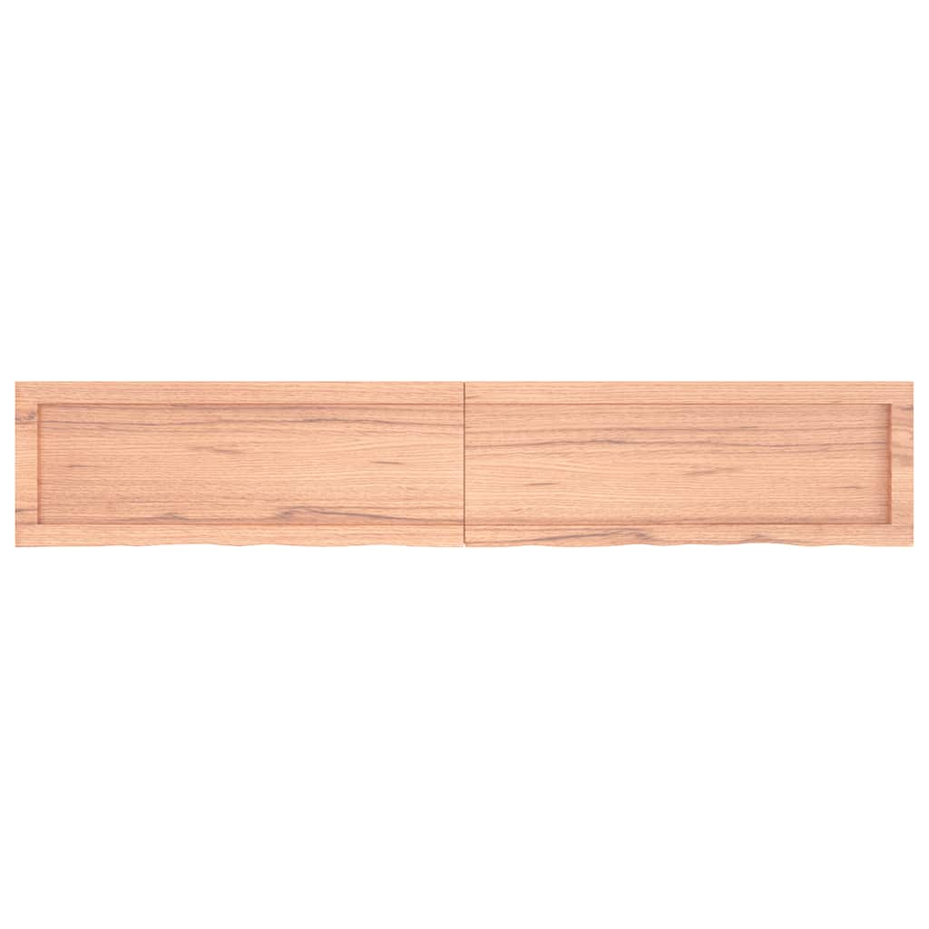Vidaxl wastafelblad 160x30x(2-4) cm behandeld massief hout lichtbruin