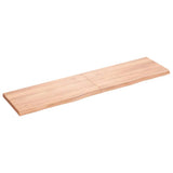 Vidaxl wastafelblad 160x40x(2-4) cm behandeld massief hout lichtbruin - afbeelding 2