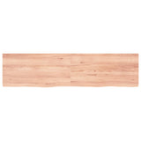 Vidaxl wastafelblad 160x40x(2-4) cm behandeld massief hout lichtbruin - afbeelding 3