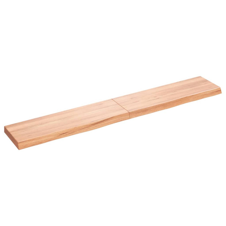 Vidaxl wastafelblad 180x30x(2-6) cm behandeld massief hout lichtbruin