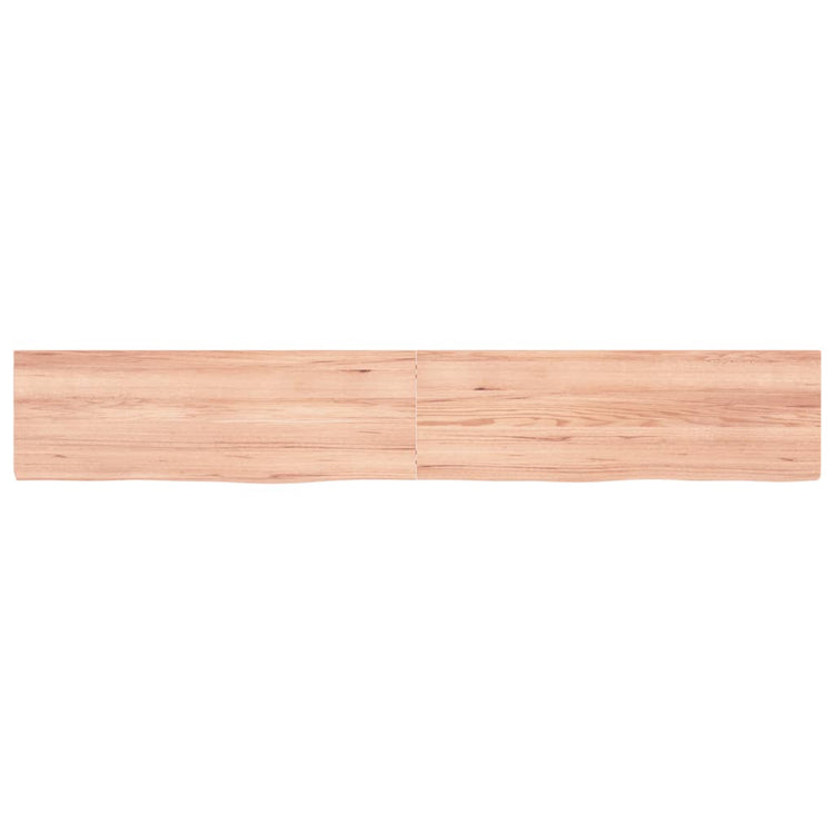 Vidaxl wastafelblad 180x30x(2-6) cm behandeld massief hout lichtbruin
