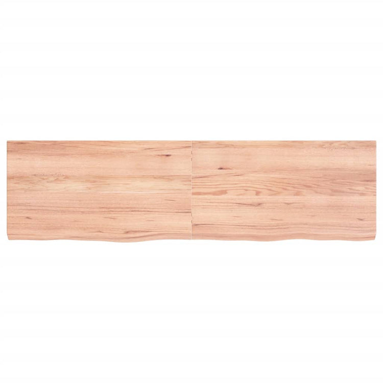 Vidaxl wastafelblad 180x50x(2-6) cm behandeld massief hout lichtbruin