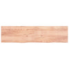 Vidaxl wastafelblad 200x50x(2-6) cm behandeld massief hout lichtbruin