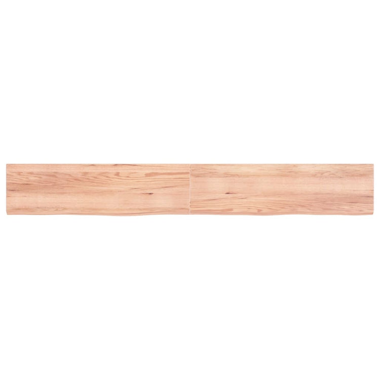 Vidaxl wastafelblad 220x30x(2-4) cm behandeld massief hout lichtbruin