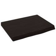 Vidaxl wastafelblad 40x30x(2-4) cm behandeld massief hout donkerbruin - afbeelding 2