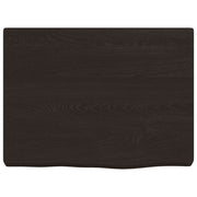 Vidaxl wastafelblad 40x30x(2-4) cm behandeld massief hout donkerbruin - afbeelding 3