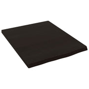 Vidaxl wastafelblad 40x50x2 cm behandeld massief hout donkerbruin - afbeelding 2