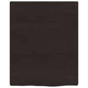 Vidaxl wastafelblad 40x50x2 cm behandeld massief hout donkerbruin - afbeelding 3