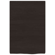 Vidaxl wastafelblad 40x60x(2-4) cm behandeld massief hout donkerbruin - afbeelding 3