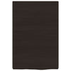 Vidaxl wastafelblad 40x60x(2-4) cm behandeld massief hout donkerbruin