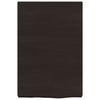 Vidaxl wastafelblad 40x60x(2-6) cm behandeld massief hout donkerbruin