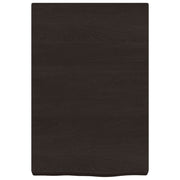 Vidaxl wastafelblad 40x60x(2-6) cm behandeld massief hout donkerbruin - afbeelding 3