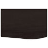 Vidaxl wastafelblad 60x40x2 cm behandeld massief hout donkerbruin