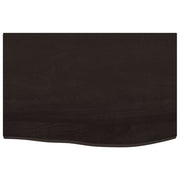 Vidaxl wastafelblad 60x40x2 cm behandeld massief hout donkerbruin - afbeelding 3