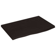 Vidaxl wastafelblad 60x40x(2-4) cm behandeld massief hout donkerbruin - afbeelding 2