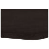 Vidaxl wastafelblad 60x40x(2-4) cm behandeld massief hout donkerbruin